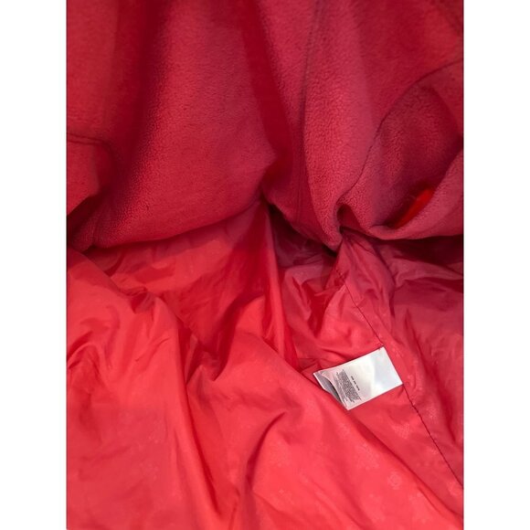 COLUMBIA GIRLS WHITE AND PINK SKI JACKET HOODED MEDIUM 7/8 - Picture 3 of 12